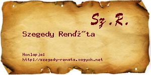 Szegedy Renáta névjegykártya