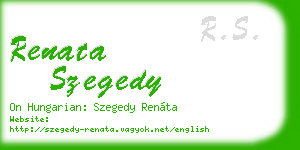renata szegedy business card
