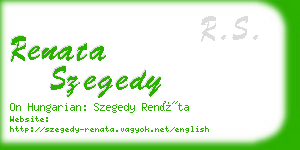 renata szegedy business card